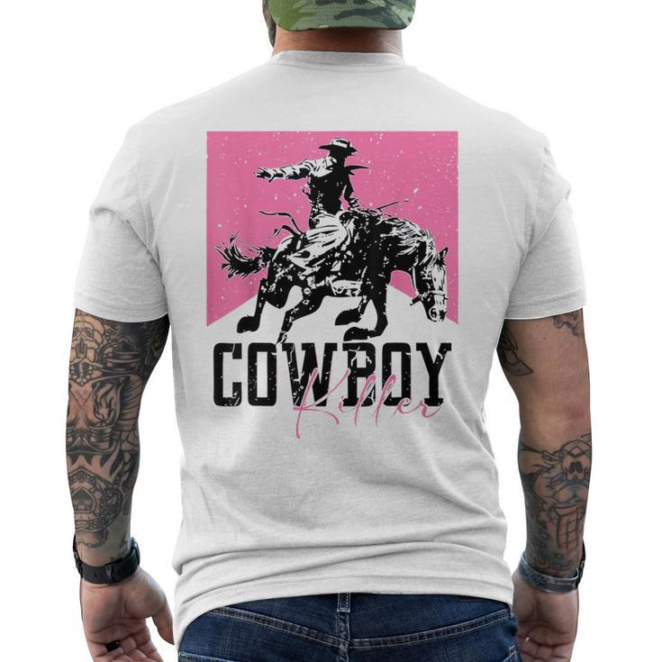 Western Cowgirl Vintage Punchy Cowboy Killers For Girl  Mens Back Print T-shirt
