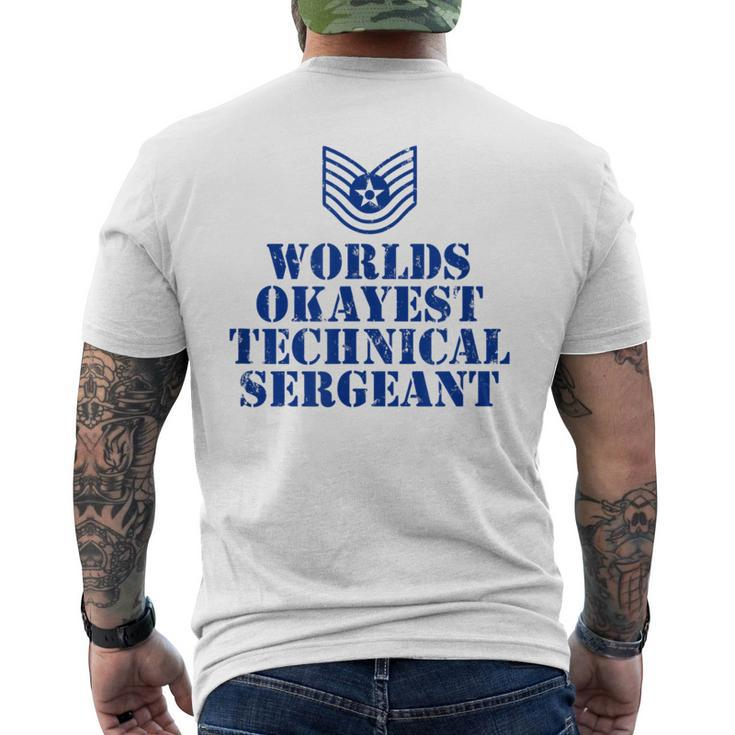 Worlds Okayest Airforce Technical Sergeant Men's T-shirt Back Print
