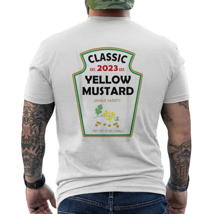 Yellow Mustard Diy Halloween Costume Matching Group Mustard Men's T-shirt Back Print