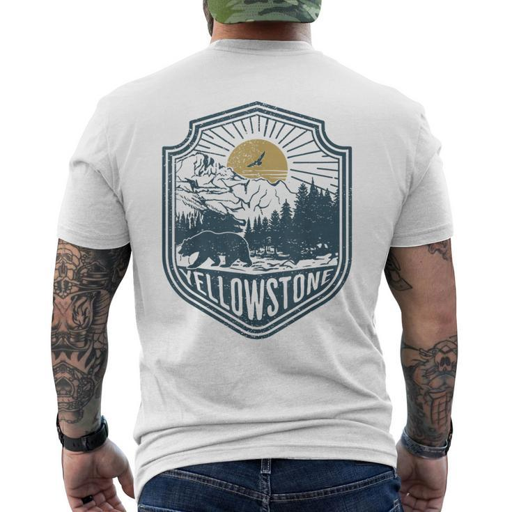 Yellowstone National Park Bear Nature Hiking Outdoors Men's T-shirt Back Print