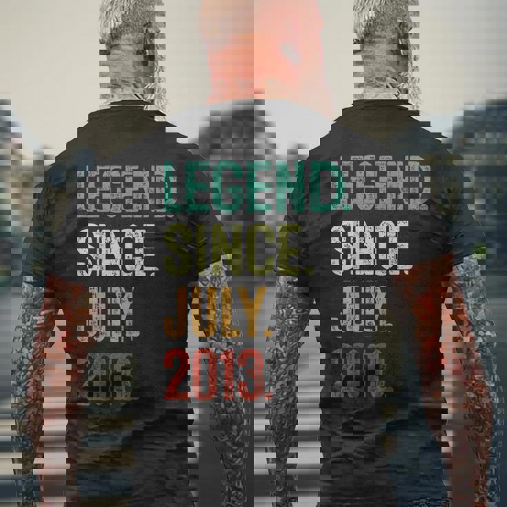 10 Years Old Legend Since July 2013 10Th Birthday Mens Back Print T-shirt Gifts for Old Men