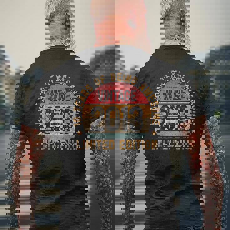 2013 Turning 10 Bday 10Th Birthday Boy 10 Years Old Vintage Mens Back Print T-shirt Gifts for Old Men