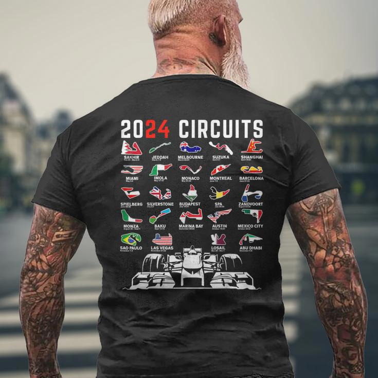 2024 Formula Racing Track Formula Car Formula Race Fan Men's T-shirt Back Print Gifts for Old Men