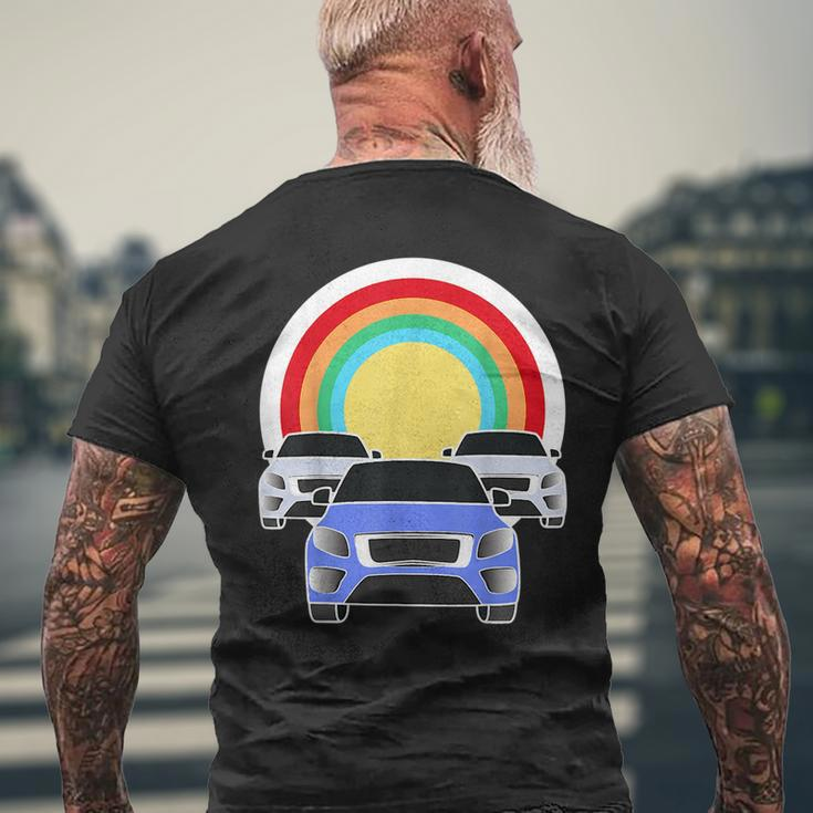 3 Cars Race Automobile Roadtrip Travel Car Drive Graphic Cars Funny Gifts Mens Back Print T-shirt Gifts for Old Men