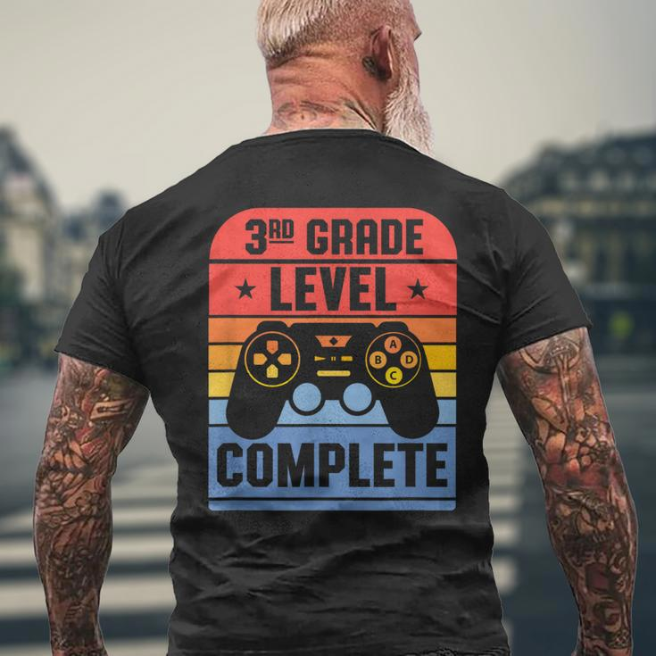 3Rd Grade Level Complete Graduation Student Video Gamer Men's Back Print T-shirt Gifts for Old Men