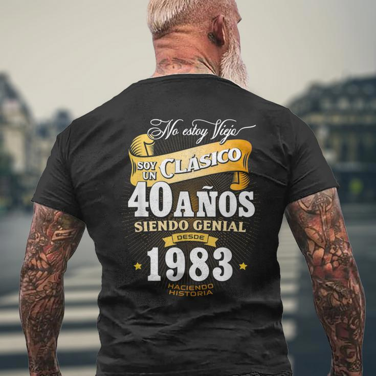 40Th Birthday Gift For Men In Spanish Regalo Cumpleanos 40 Mens Back Print T-shirt Gifts for Old Men