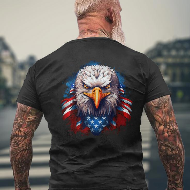4Th July American Pride American Eagle Symbol Of Freedom Mens Back Print T-shirt Gifts for Old Men
