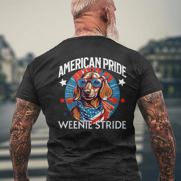 4Th Of July Funny Dachsund Weiner Dog Weenie Usa America Mens Back Print T-shirt Gifts for Old Men
