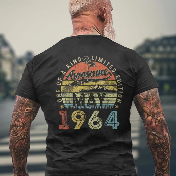 59 Year Old Awesome Since May 1964 59Th Birthday Men's Back Print T-shirt Gifts for Old Men