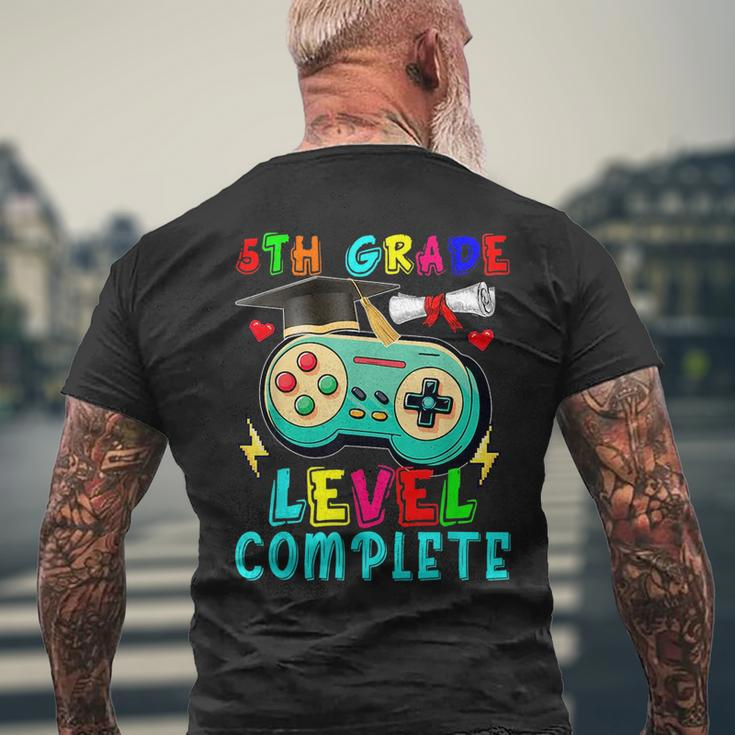 5Th Grade Level Complete Cute Game Controller Gamer Graduate Mens Back Print T-shirt Gifts for Old Men