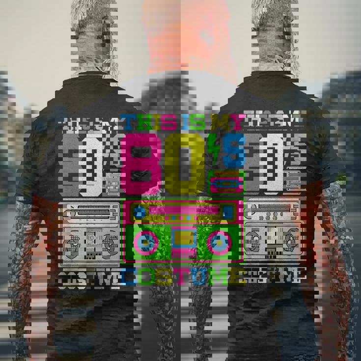 80S Costume 1980S Theme Party Eighties Styles Fashion Outfit 80S Vintage Designs Funny Gifts Mens Back Print T-shirt Gifts for Old Men