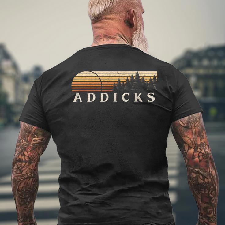 Addicks Tx Vintage Evergreen Sunset Eighties Retro Men's T-shirt Back ...