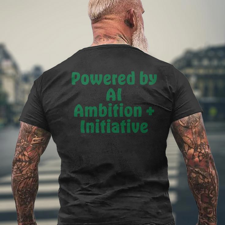 Ai Ambition Initiative Mens Back Print T-shirt Gifts for Old Men