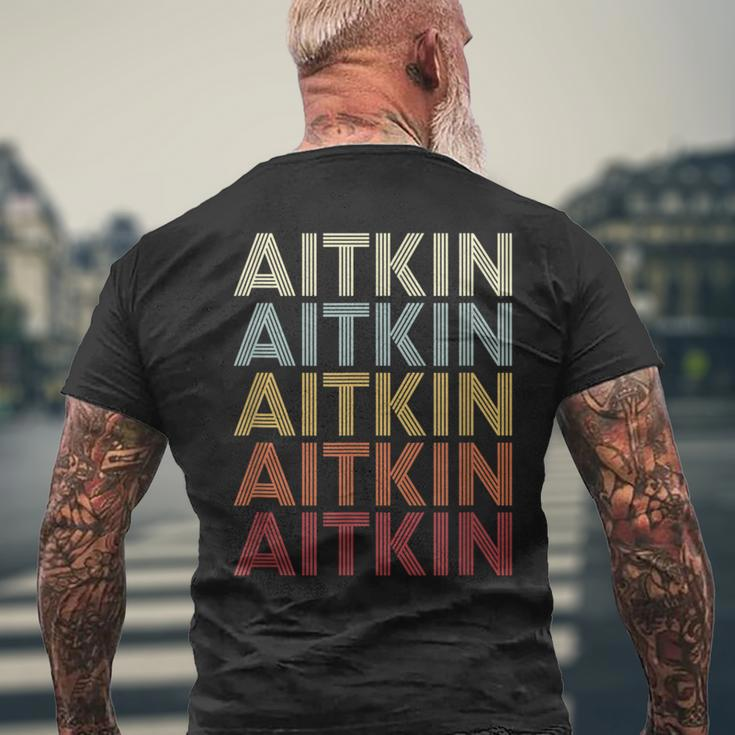 Aitkin Minnesota Aitkin Mn Retro Vintage Text Men's T-shirt Back Print Gifts for Old Men