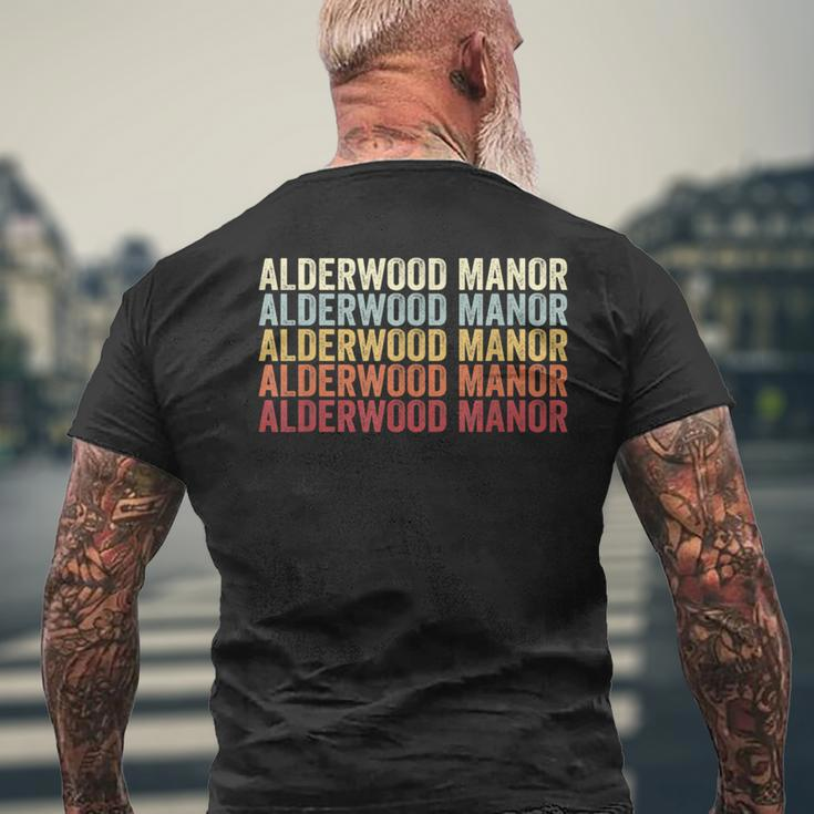 Alderwood Manor Washington Alderwood Manor Wa Retro Vintage Men's T-shirt Back Print Gifts for Old Men