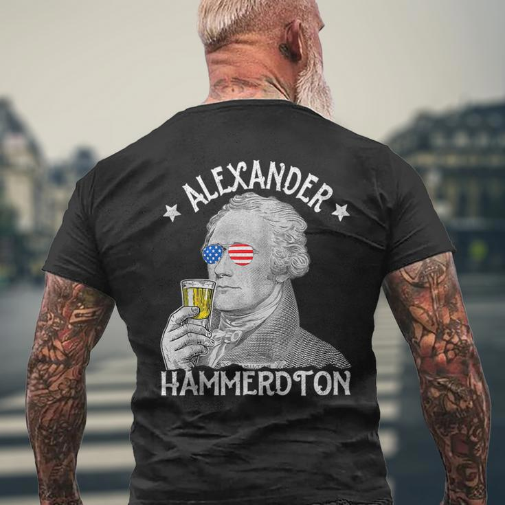 Alexander Hammerdton Funny 4Th Of July Drinking Hamilton Mens Back Print T-shirt Gifts for Old Men