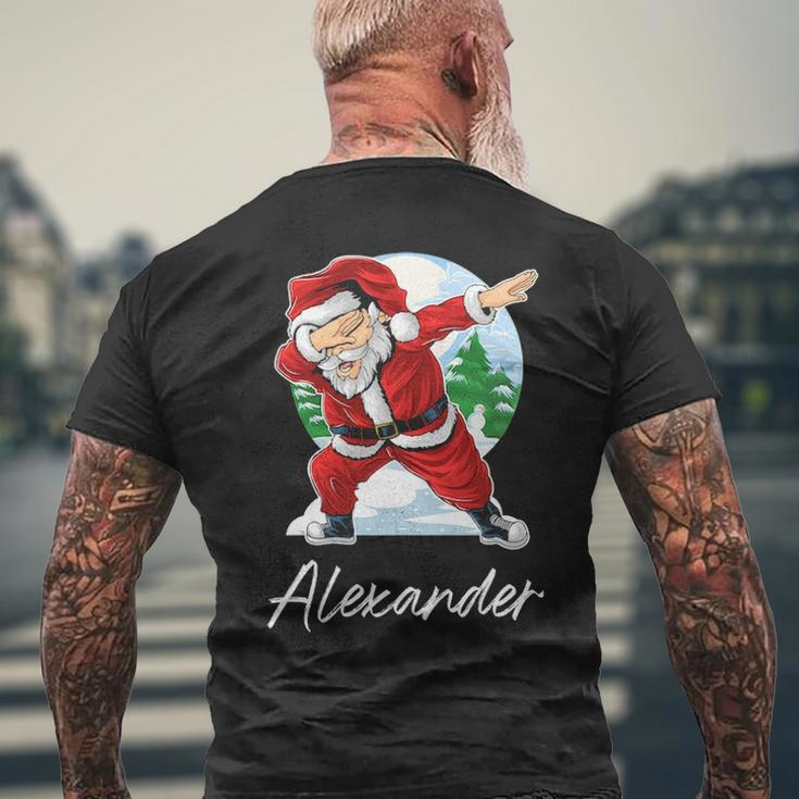 Alexander Name Gift Santa Alexander Mens Back Print T-shirt Gifts for Old Men