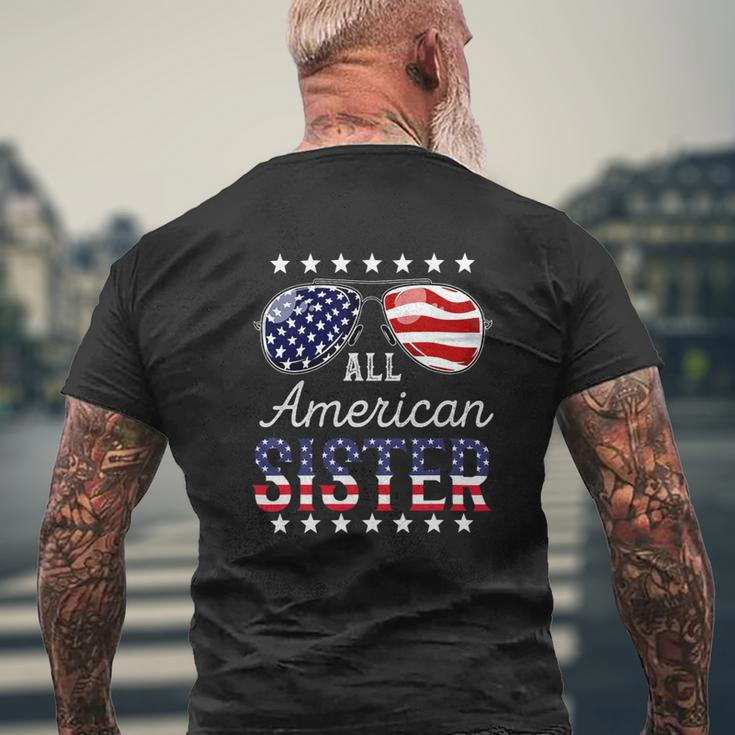 All American Sister 4Th Of July Sunglasses Family Mens Back Print T-shirt Gifts for Old Men