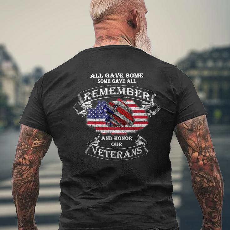 All Gave Some Some Gave All Thank You Veterans 291 Mens Back Print T-shirt Gifts for Old Men