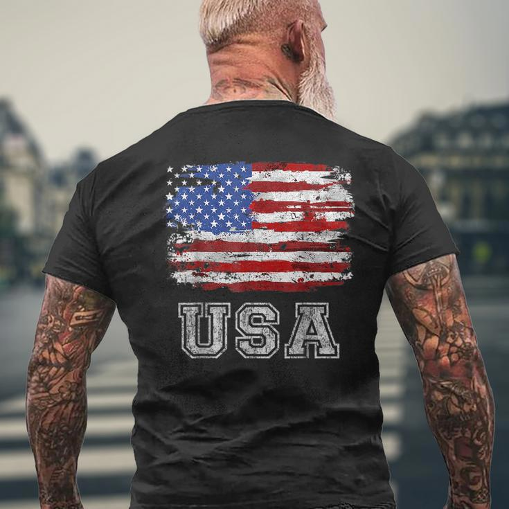 American Flag Usa United States Of America Us 4Th Of July Usa Funny Gifts Mens Back Print T-shirt Gifts for Old Men