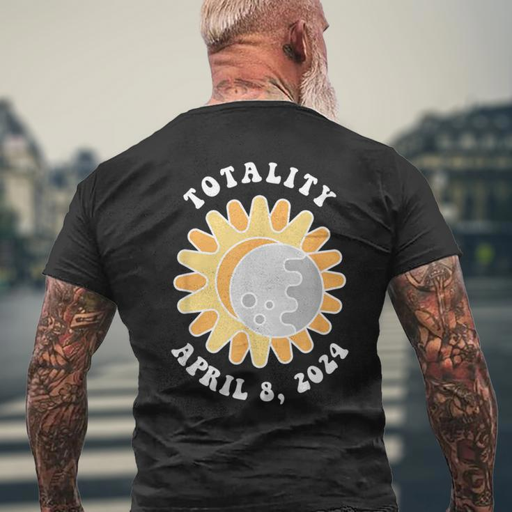 American Solar Eclipse The Path Of Totality April 8 2024 Mens Back Print T-shirt Gifts for Old Men