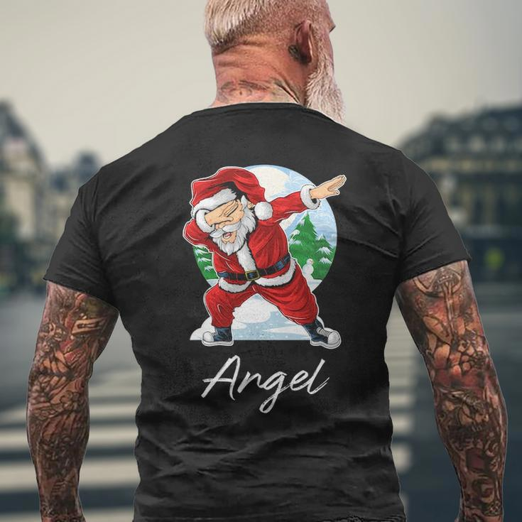 Angel Name Gift Santa Angel Mens Back Print T-shirt Gifts for Old Men