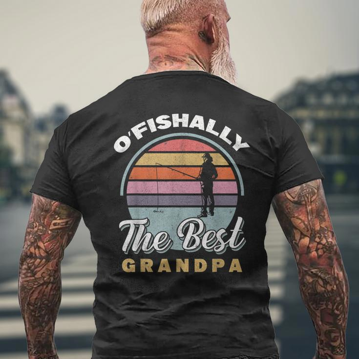 Angler Fisherman Angling Ofishally The Best Grandpa Fishing Men's Back  Print T-shirt