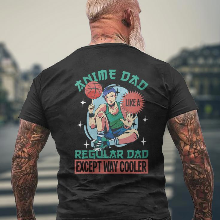 Anime Dad Like A Regular Dad Except Way Cooler For Women Men's Back Print T-shirt Gifts for Old Men