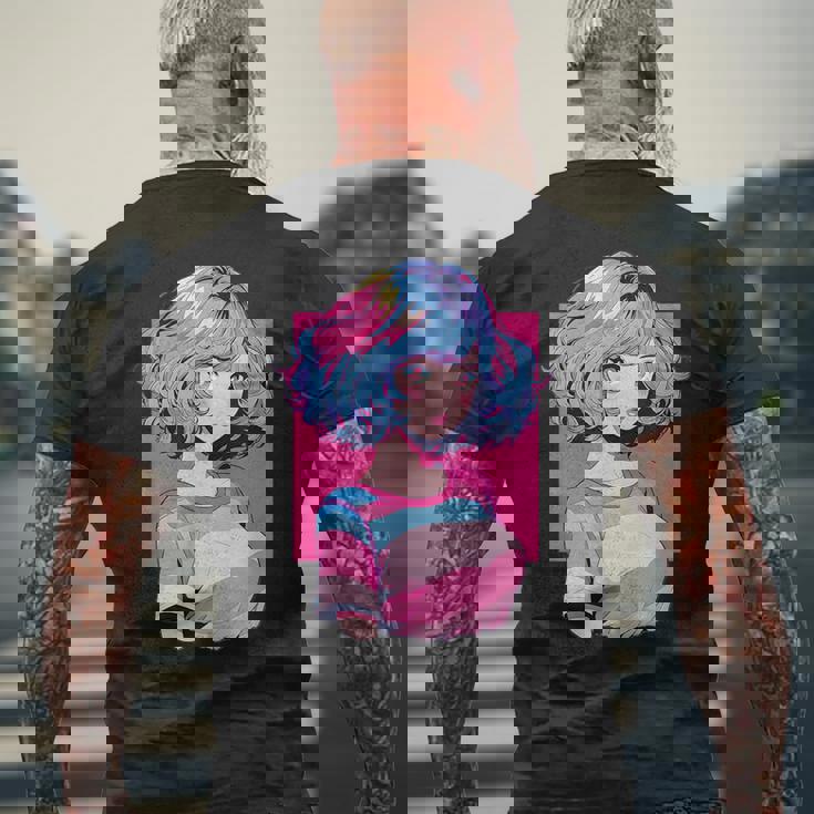 Anime Girl Anime Otaku Japanese Aesthetic Mens Back Print T-shirt Gifts for Old Men Anime Girl Anime Otaku Japanese Aesthetic Mens Back Print T-shirt Gifts for Old Men