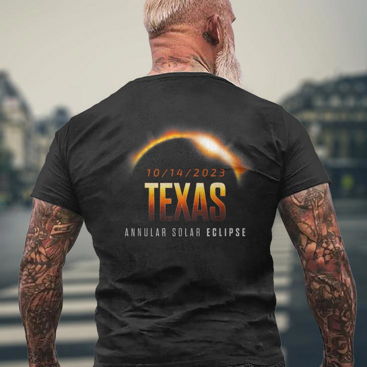 Annular Solar Eclipse 2023 Texas October 14Th Eclipse Men's T-shirt Back Print Gifts for Old Men