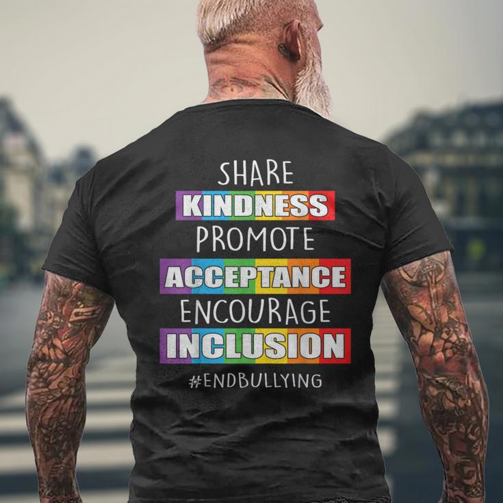 Anti Bullying Support Choose Kind & Stop Bullying Unity Day Men's T-shirt Back Print Gifts for Old Men