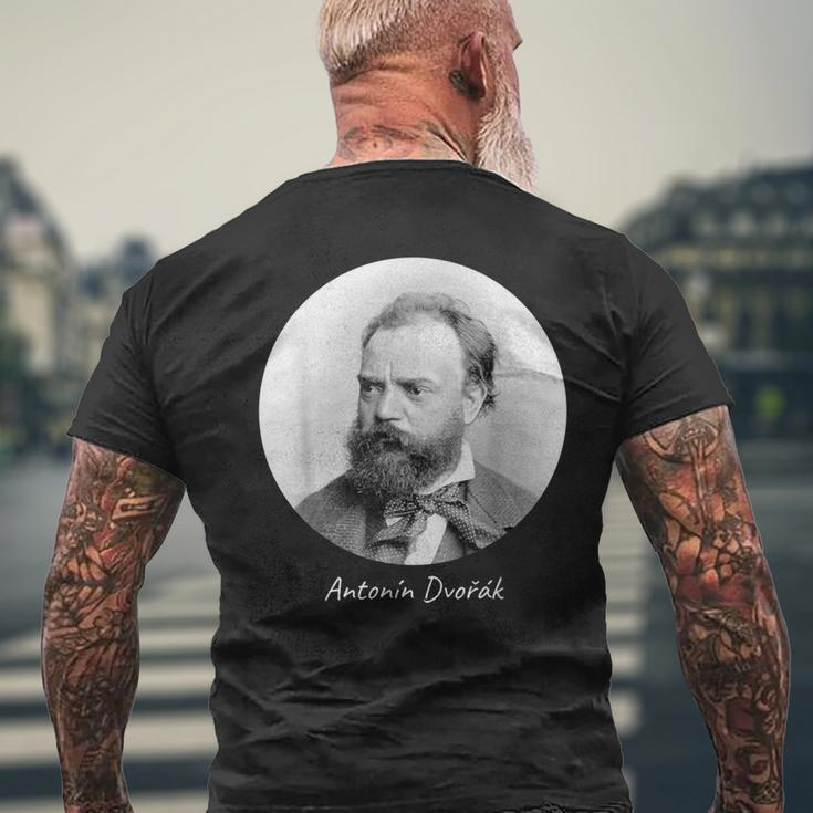 Antonin Dvorak Composer Portrait Men's T-shirt Back Print Gifts for Old Men
