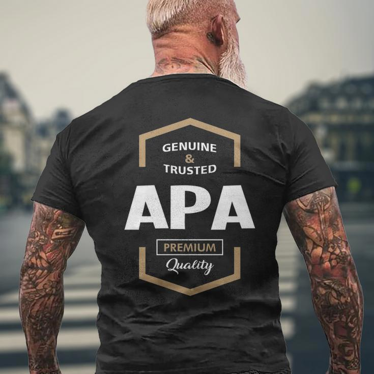 Apa Grandpa Gift Genuine Trusted Apa Quality Mens Back Print T-shirt Gifts for Old Men