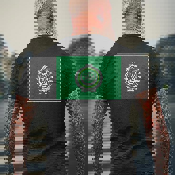 Arab League Flag Men's T-shirt Back Print Gifts for Old Men Arab League Flag Men's T-shirt Back Print Gifts for Old Men