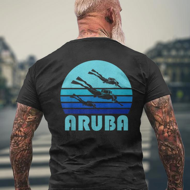 Aruba Scuba Diving Caribbean Diver Men's T-shirt Back Print Gifts for Old Men