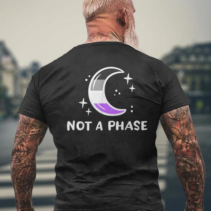 Asexual Pride Flag Funny Not A Phase Lunar Moon Ace Lgbtq Mens Back Print T-shirt Gifts for Old Men
