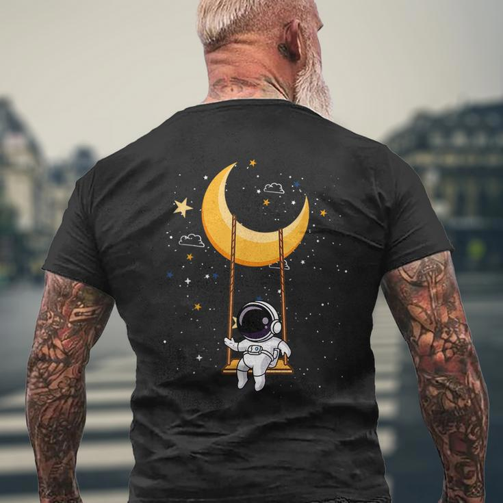 Astronaut Stars Space Lovers Moon Spaceman Kids Gifts Mens Back Print T-shirt Gifts for Old Men