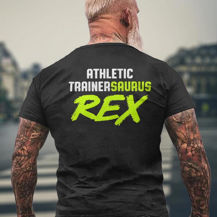 Athletic Trainer Gym Coach Rex Wellness Coaching Mens Back Print T-shirt Gifts for Old Men