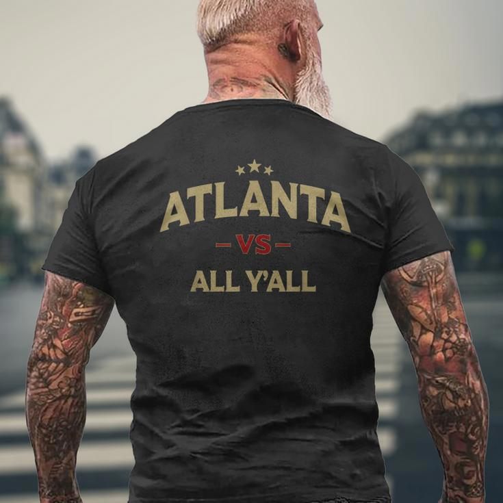 Atlanta Vs All Yall - Bold And Witty Southern Designer Mens Back Print T-shirt Gifts for Old Men