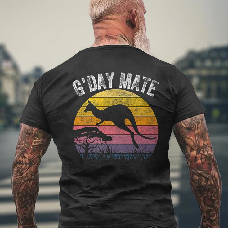Australia Gday Mate Funny Kangaroo Australian Symbol Mens Back Print T-shirt Gifts for Old Men