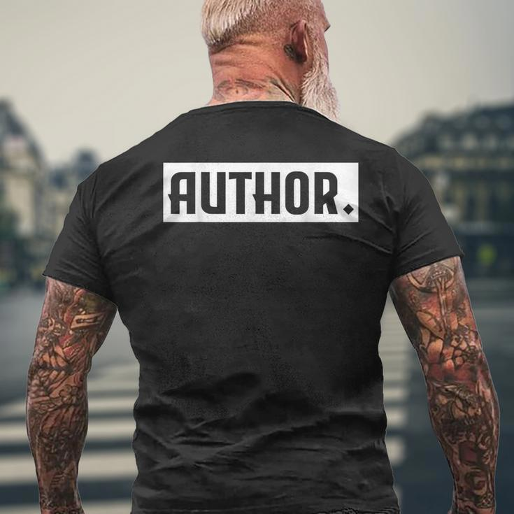 Author Book Writing Writer's Men's T-shirt Back Print Gifts for Old Men