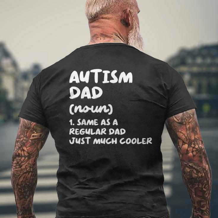 Autism Dad Definition Mens Back Print T-shirt Gifts for Old Men