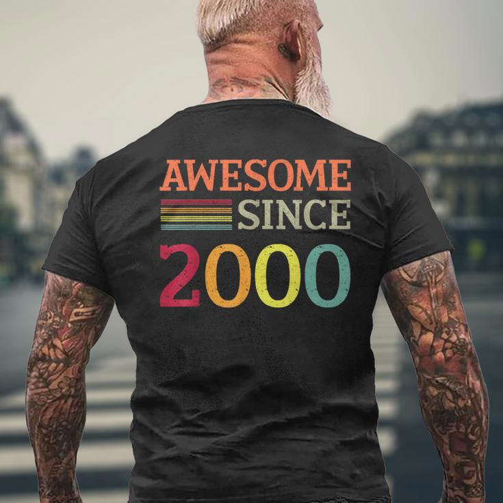 Awesome Since 2000 23Th Birthday Retro Vintage Mens Back Print T-shirt Gifts for Old Men