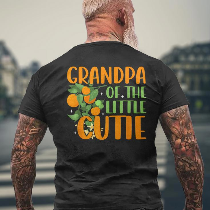 Baby Shower Orange 1St Birthday Party Grandpa Little Cutie Mens Back Print T-shirt Gifts for Old Men