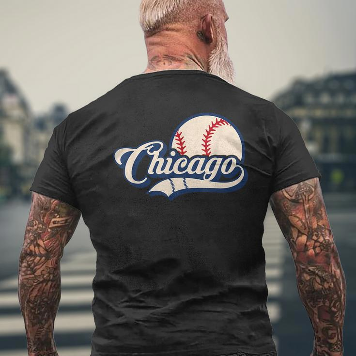 Baseball American Lover Chicago Baseball Mens Back Print T-shirt Gifts for Old Men