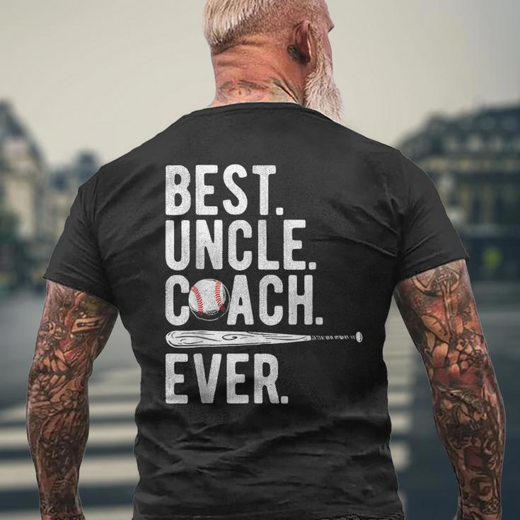 Baseball Best Uncle Coach Ever Proud Dad Daddy Fathers Day Mens Back Print T-shirt Gifts for Old Men