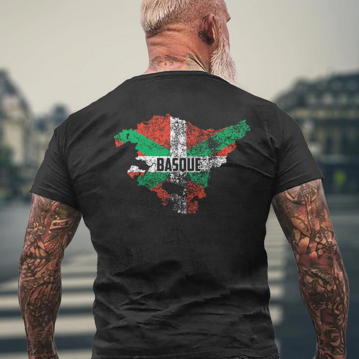 Basque Country Flag | Euskadi Historical Roots Gift Mens Back Print T-shirt Gifts for Old Men