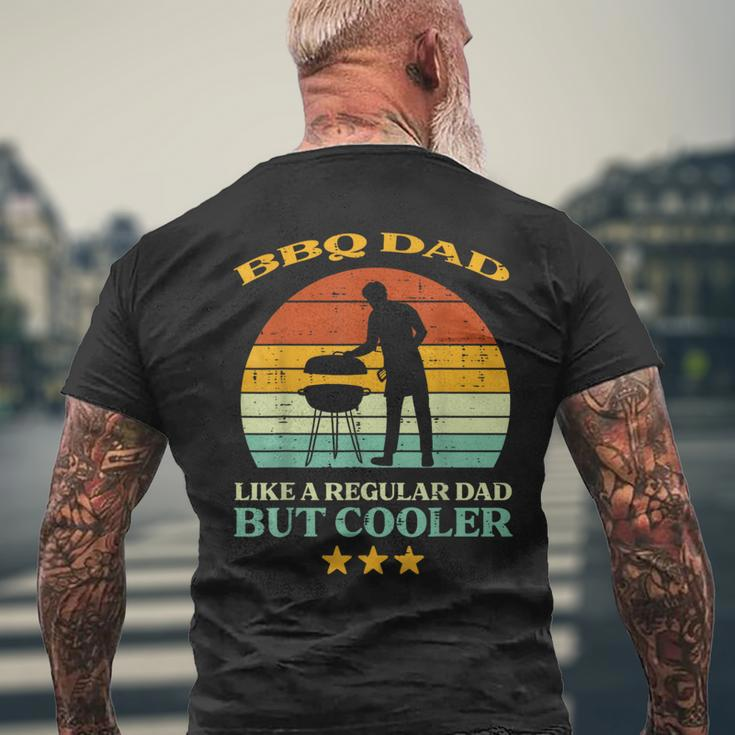 Bbq Dad Cooler Retro Barbecue Grill Fathers Day Daddy Papa Men's T-shirt Back Print Gifts for Old Men