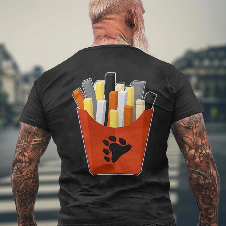 Bear Lgbtq Potato French Fries Pocket Gay Pride Mens Back Print T-shirt Gifts for Old Men