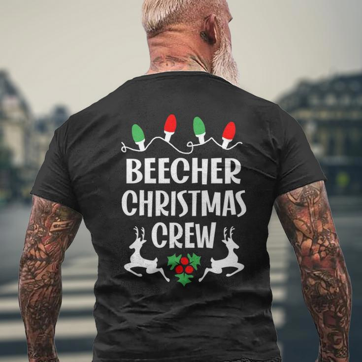 Beecher Name Gift Christmas Crew Beecher Mens Back Print T-shirt Gifts for Old Men
